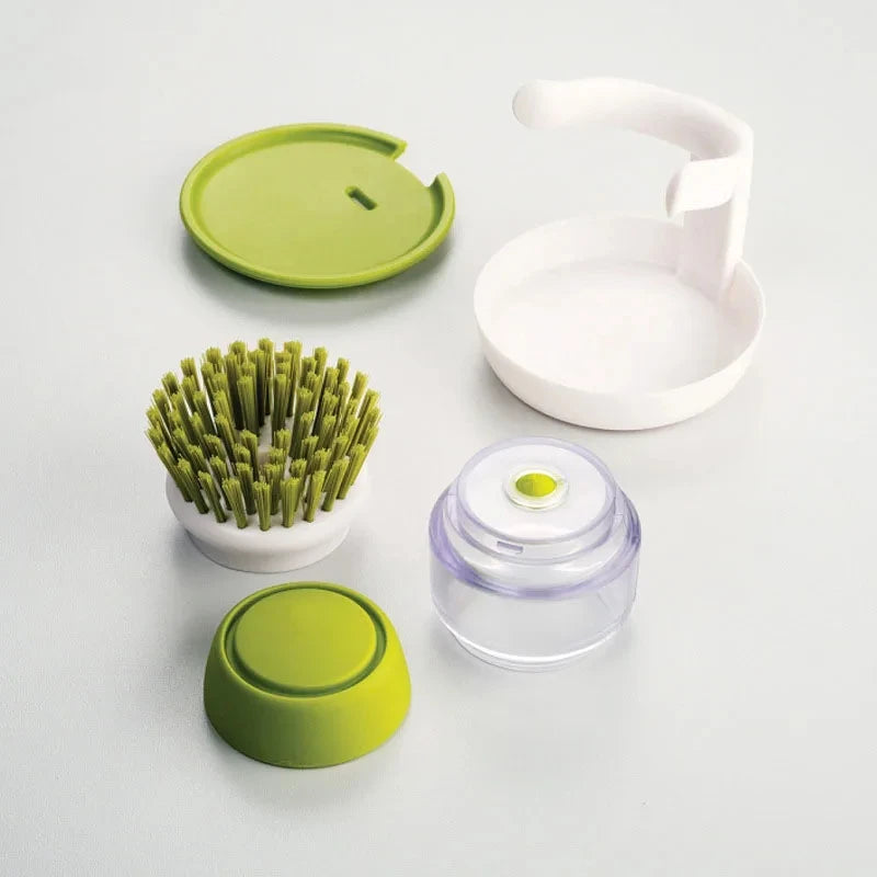 Soap Dispensing Dish Brush - All-in-One Kitchen Scrubber