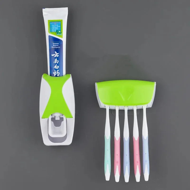AutoDrip™ Automatic Toothpaste Dispenser & Toothbrush Organizer