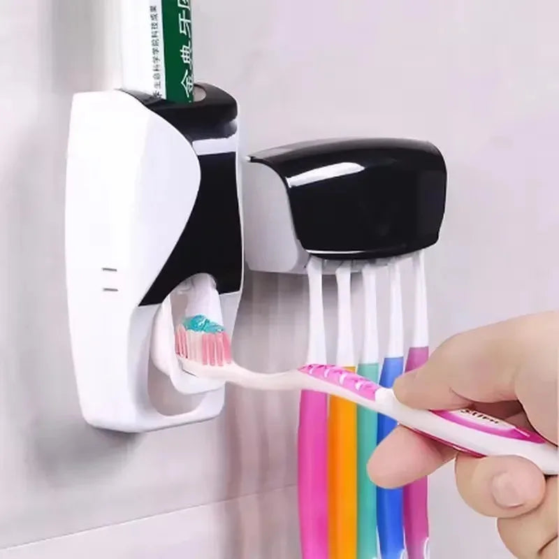 AutoDrip™ Automatic Toothpaste Dispenser & Toothbrush Organizer