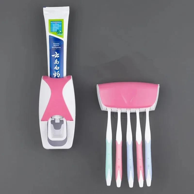 AutoDrip™ Automatic Toothpaste Dispenser & Toothbrush Organizer