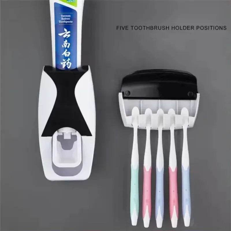 AutoDrip™ Automatic Toothpaste Dispenser & Toothbrush Organizer