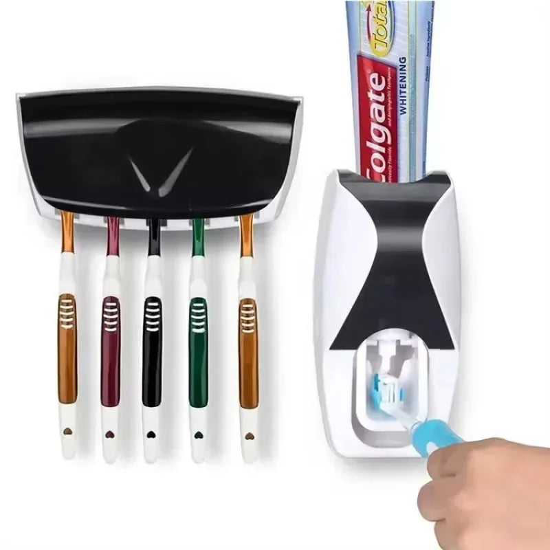 AutoDrip™ Automatic Toothpaste Dispenser & Toothbrush Organizer