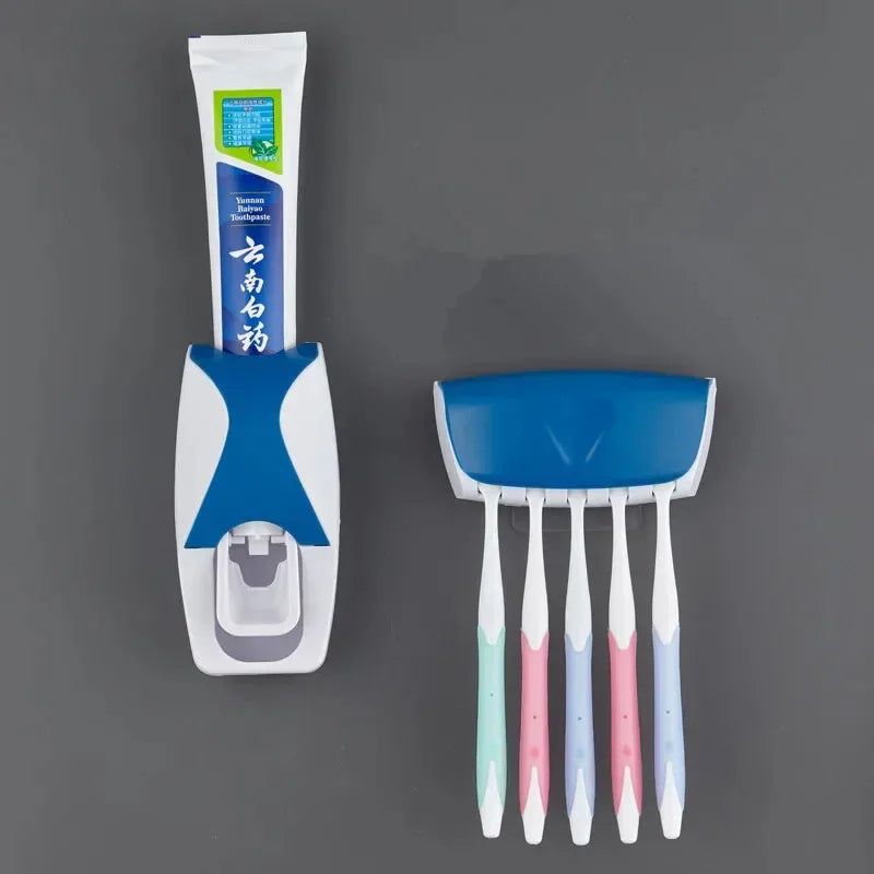 AutoDrip™ Automatic Toothpaste Dispenser & Toothbrush Organizer